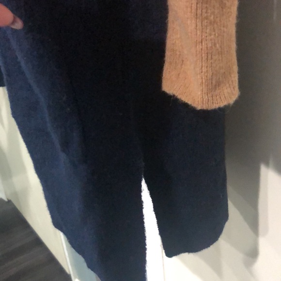 Madewell Kent Colorblock Coziest Sweater tan/blue - Picture 9 of 16